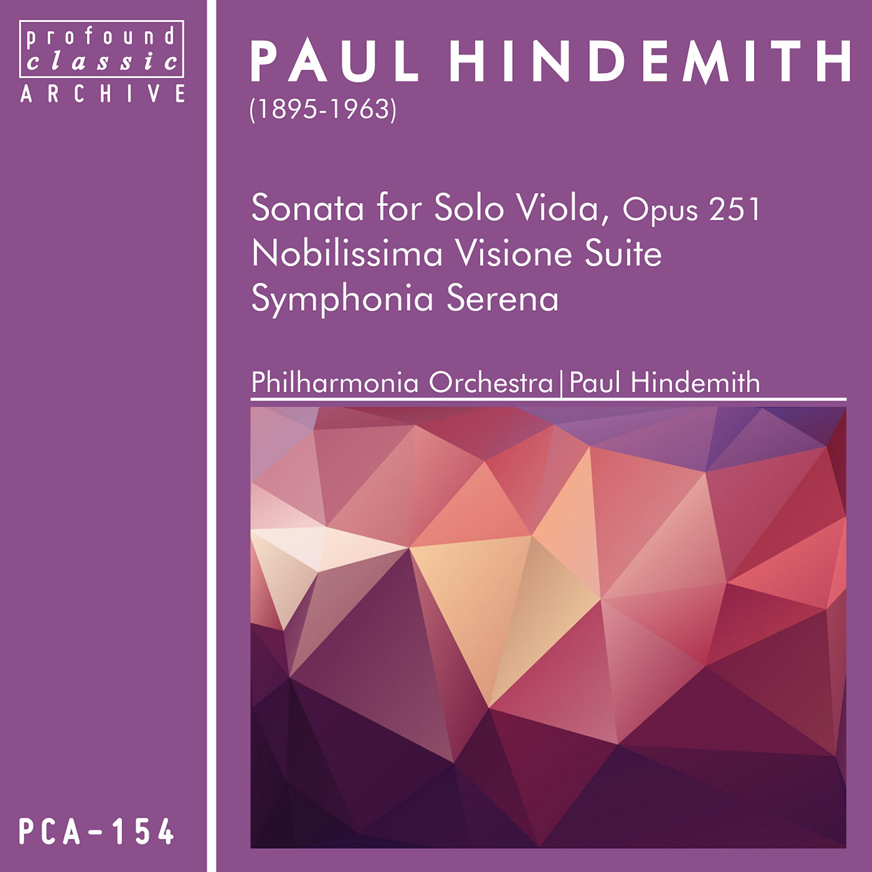 Paul Hindemith - Sonata for solo viola, Op. 251: III. Sehr Langsam